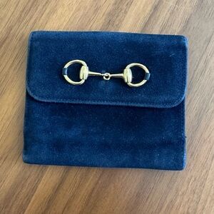 Gucci Vintage Horsebit Suede Wallet